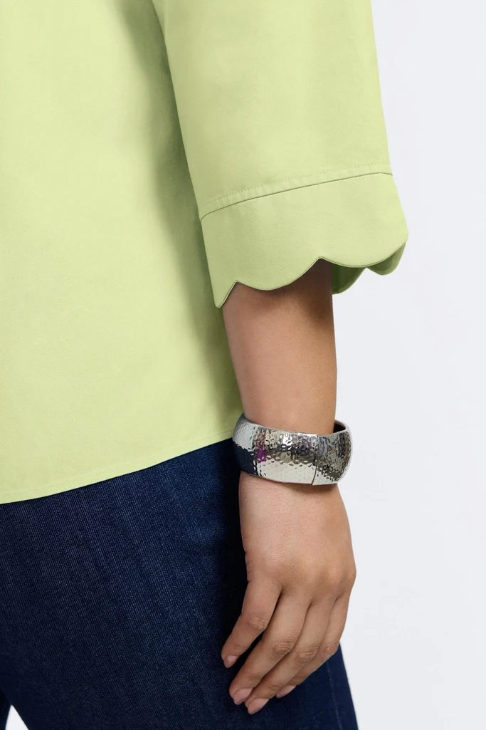 Gwen Plus No Iron Pinpoint 3/4 Sleeve Shirt - Image 18