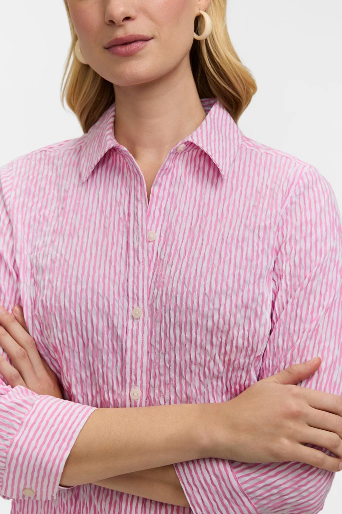 Hampton Crinkle Jacquard 3/4 Sleeve Shirt - Image 2