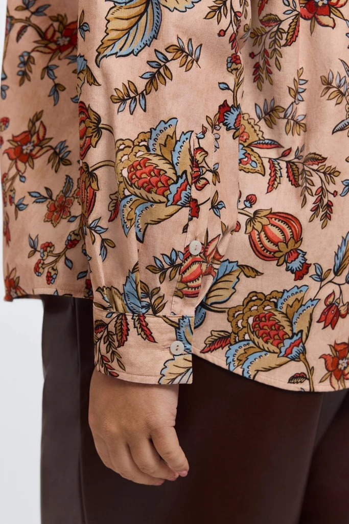 Hampton Plus Autumn Jacobean Corduroy Long Sleeve Shirt - Image 3