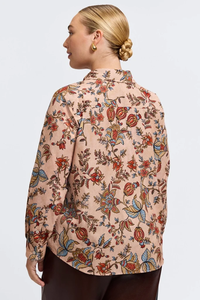 Hampton Plus Autumn Jacobean Corduroy Long Sleeve Shirt - Image 4