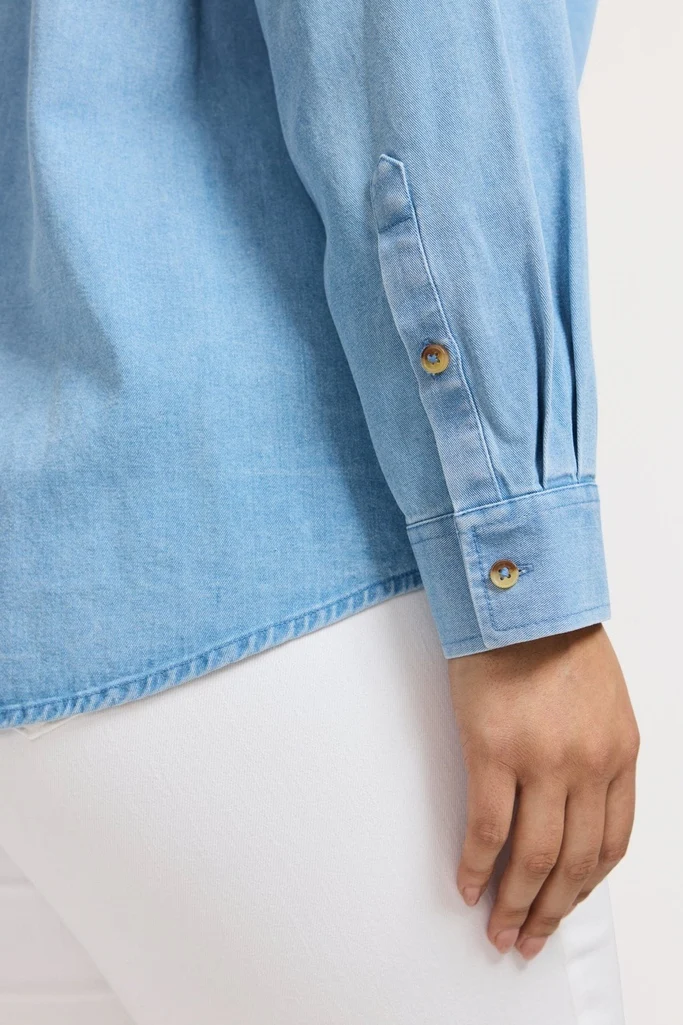 Hampton Plus Tencel® Denim Long Sleeve Shirt - Image 3