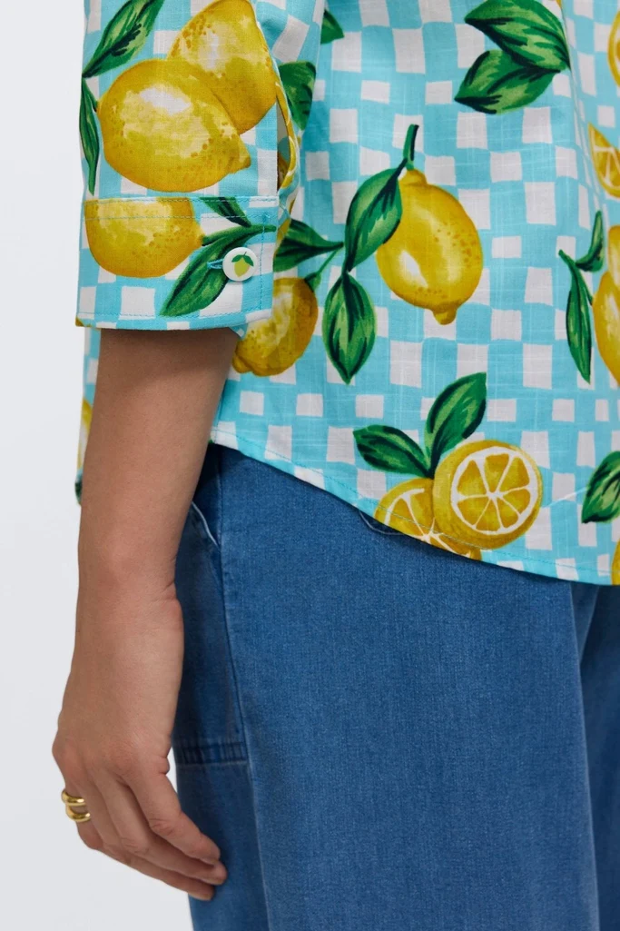 Hampton Riviera Lemon 3/4 Sleeve Shirt - Image 3
