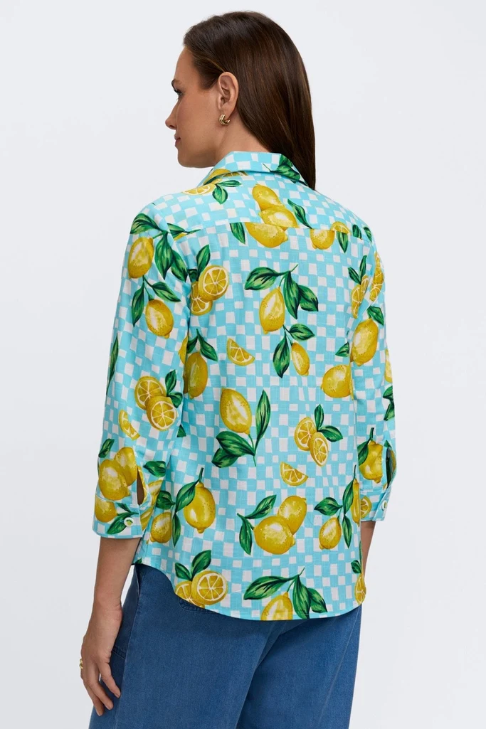 Hampton Riviera Lemon 3/4 Sleeve Shirt - Image 4