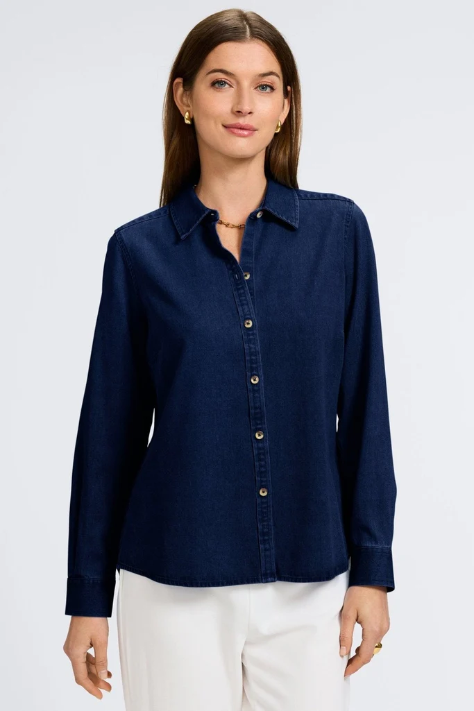 Hampton Tencel® Denim Long Sleeve Shirt - Image 10