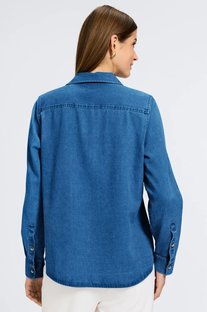 Hampton Tencel® Denim Long Sleeve Shirt - Image 8