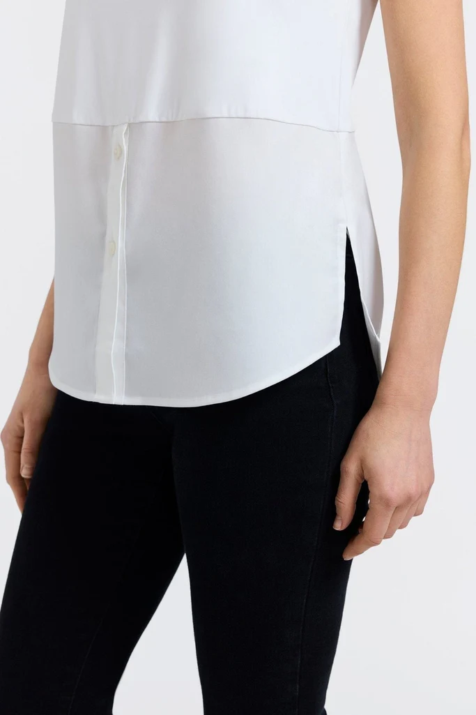 Jesse Knit-Woven Crew Cut Sleeveless Layering Tank - Image 6