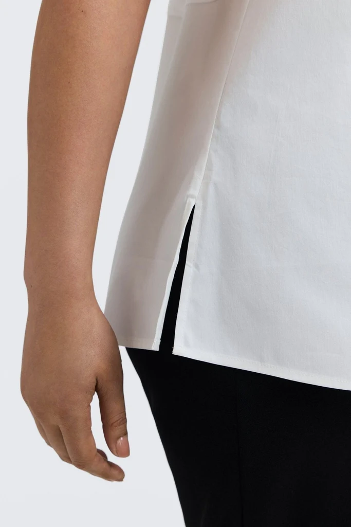 Jesse Plus Knit-Woven Crew Cut Sleeveless Layering Tank - Image 4