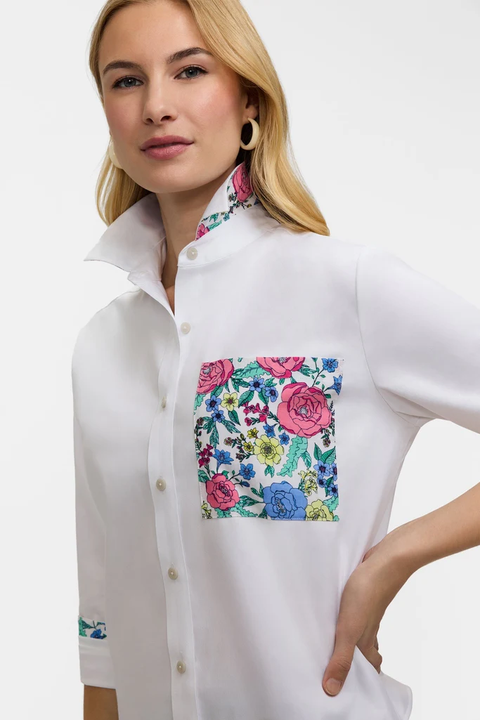 Jodie Ditsy Floral Long Sleeve Shirt - Image 3