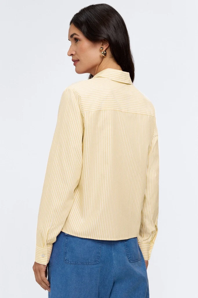 Jodie No Iron Pinpoint Stripe Long Sleeve Short Shirt - Image 13