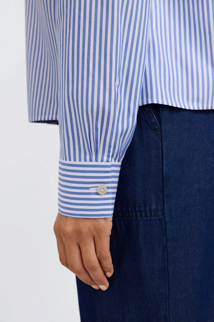 Jodie No Iron Pinpoint Stripe Long Sleeve Short Shirt - Image 21