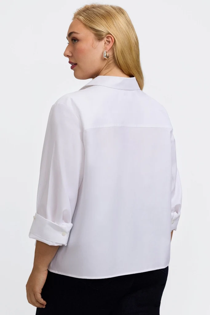 Jodie Plus Roll Tab Sleeve Short Shirt - Image 4