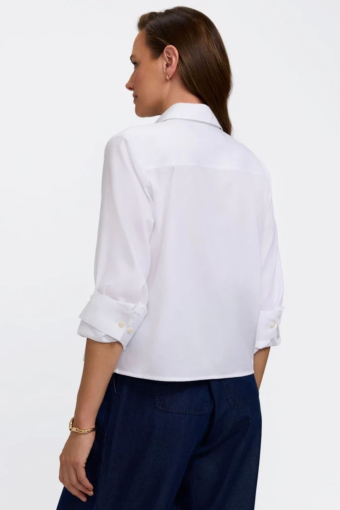 Jodie Roll Tab Sleeve Short Shirt - Image 5