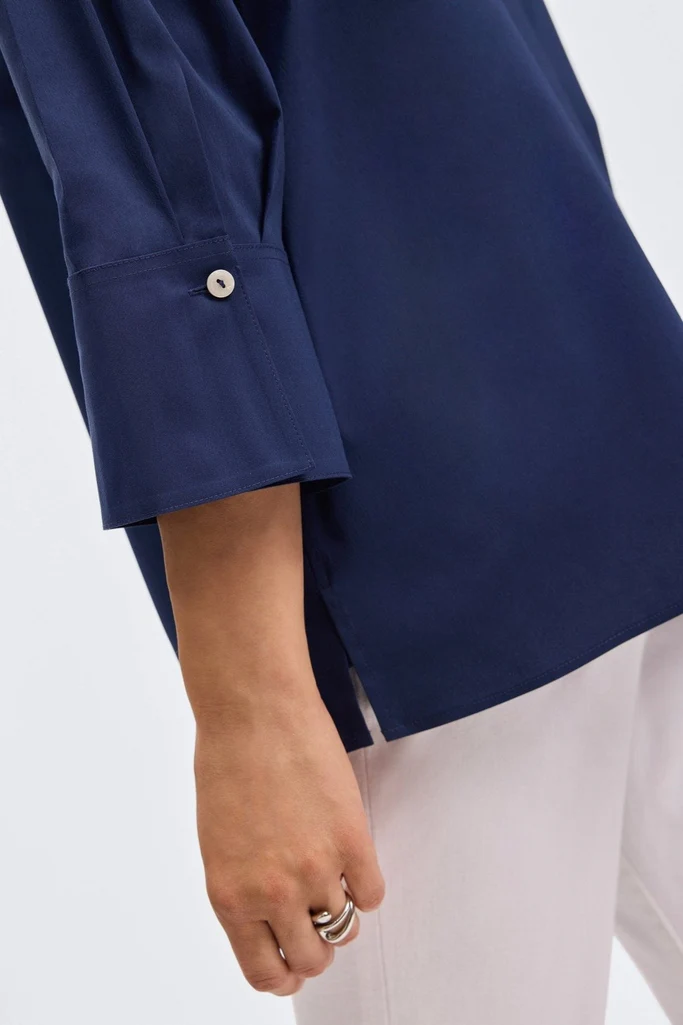 Julia No Iron Stretch Cotton 3/4 Sleeve Popover Shirt - Image 12
