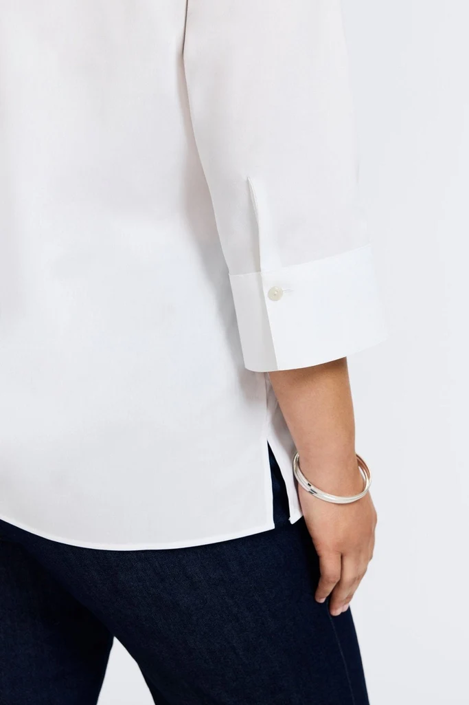Julia Plus No Iron Stretch Cotton 3/4 Sleeve Popover Shirt - Image 11