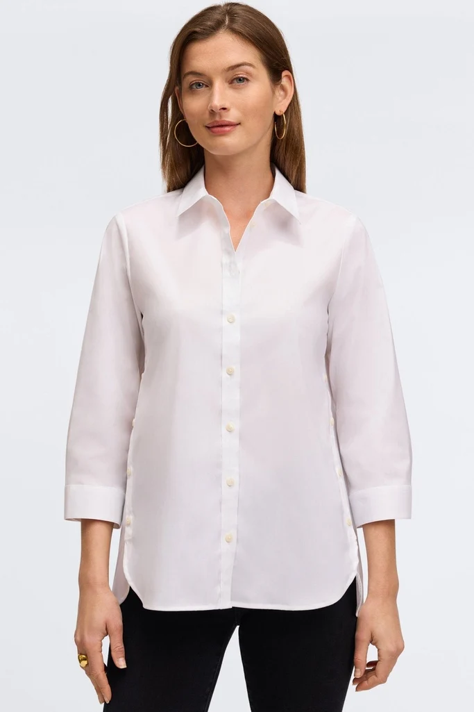 Juliet No Iron Stretch 3/4 Sleeve Shirt - Image 3