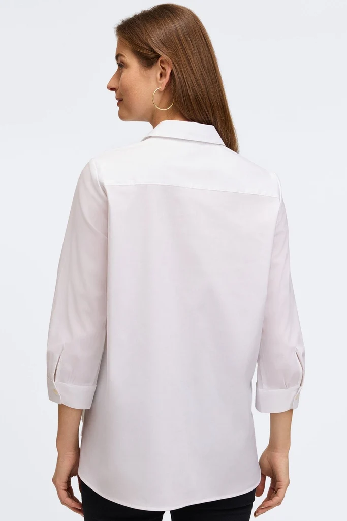 Juliet No Iron Stretch 3/4 Sleeve Shirt - Image 5