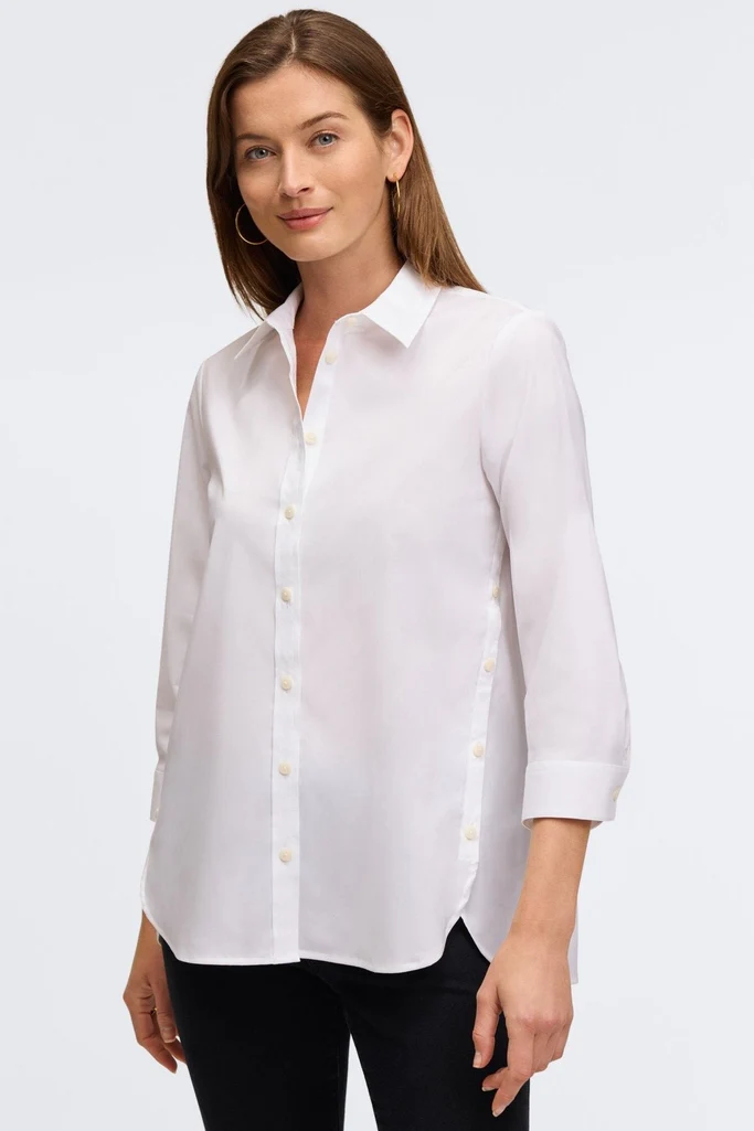 Juliet No Iron Stretch 3/4 Sleeve Shirt - Image 6