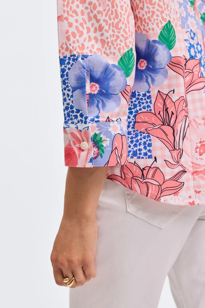 June Springtime Collage 3/4 Sleeve Shirt - Image 6