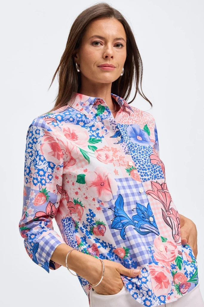 June Springtime Collage 3/4 Sleeve Shirt - Image 7