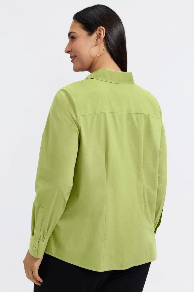 June Plus No Iron Stretch Long Sleeve Shirt - Image 10