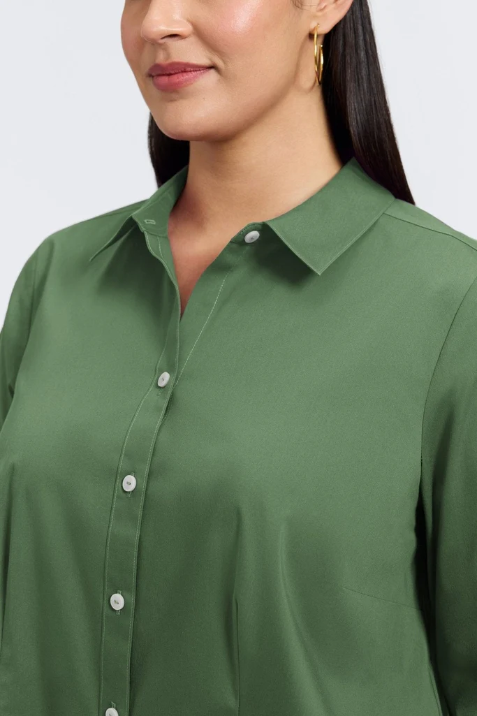 June Plus No Iron Stretch Long Sleeve Shirt - Image 12