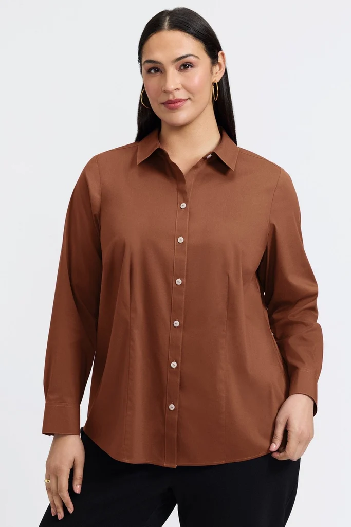 June Plus No Iron Stretch Long Sleeve Shirt - Image 15