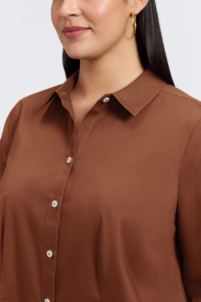 June Plus No Iron Stretch Long Sleeve Shirt - Image 16