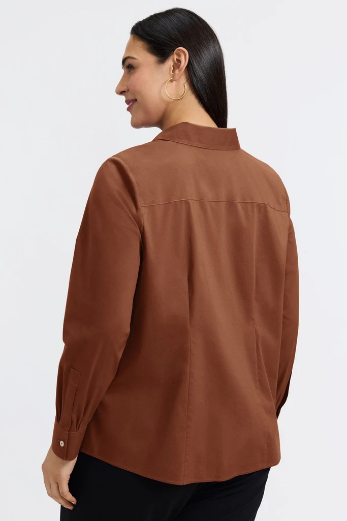 June Plus No Iron Stretch Long Sleeve Shirt - Image 18