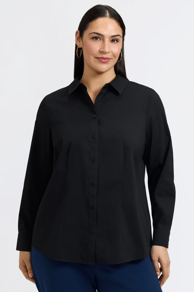 June Plus No Iron Stretch Long Sleeve Shirt - Image 23