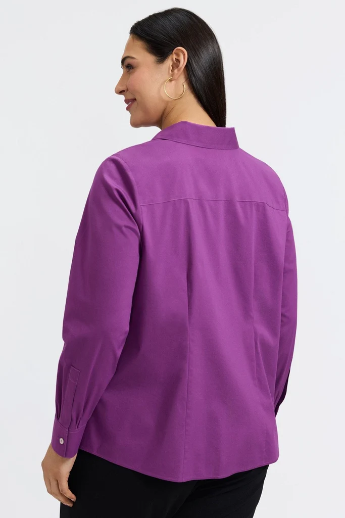 June Plus No Iron Stretch Long Sleeve Shirt - Image 4