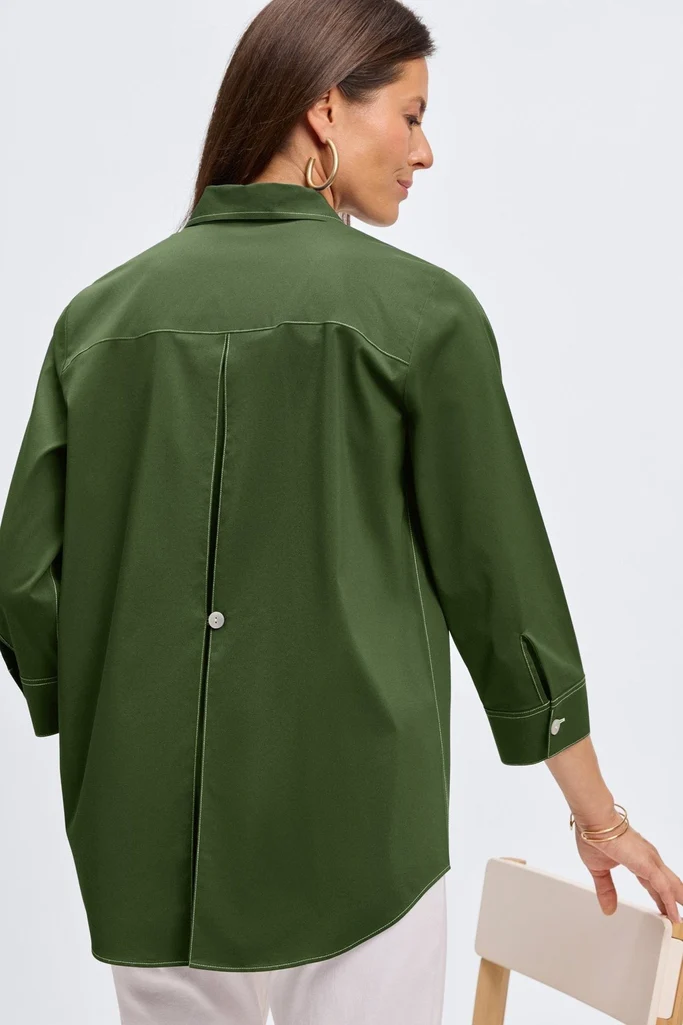 Kelly No Iron Stretch 3/4 Sleeve Shirt - Image 12