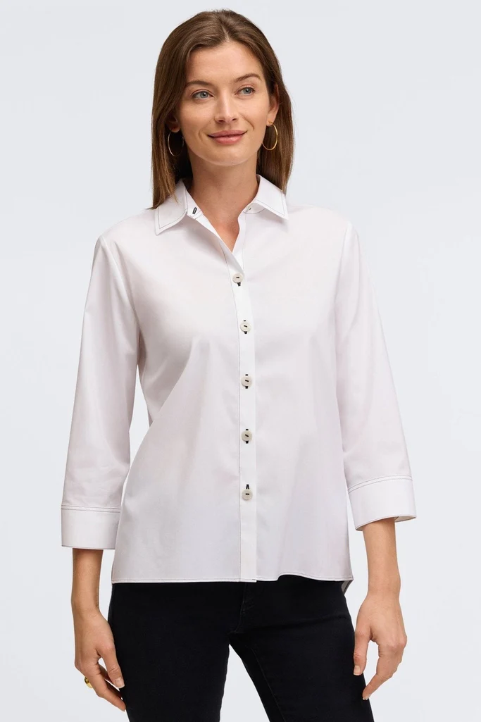 Kelly No Iron Stretch 3/4 Sleeve Shirt - Image 18