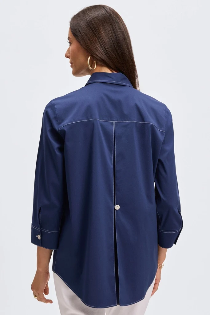 Kelly No Iron Stretch 3/4 Sleeve Shirt - Image 3