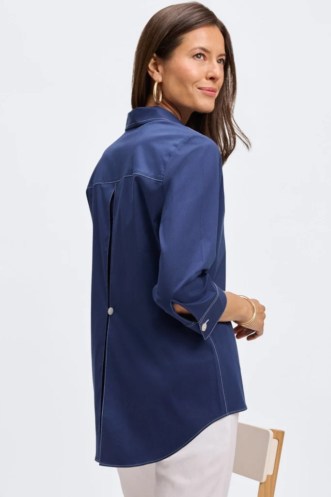 Kelly No Iron Stretch 3/4 Sleeve Shirt - Image 9