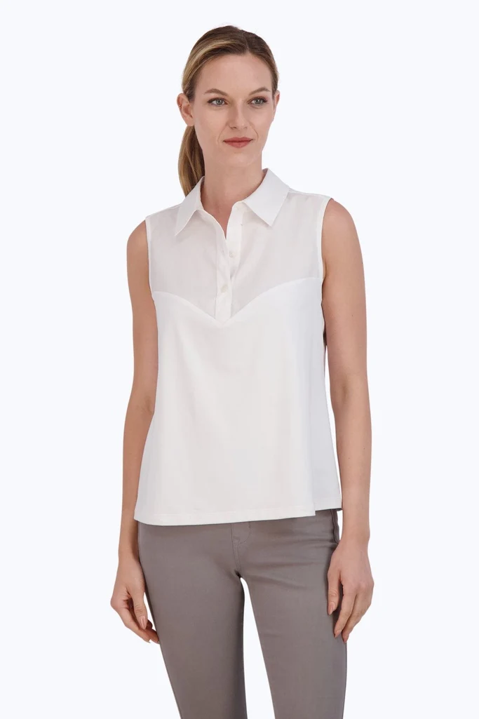 Ricki Knit-Woven Sleeveless Layering Tank - Image 5