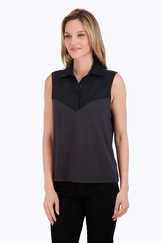 Ricki Knit-Woven Sleeveless Layering Tank - Image 9