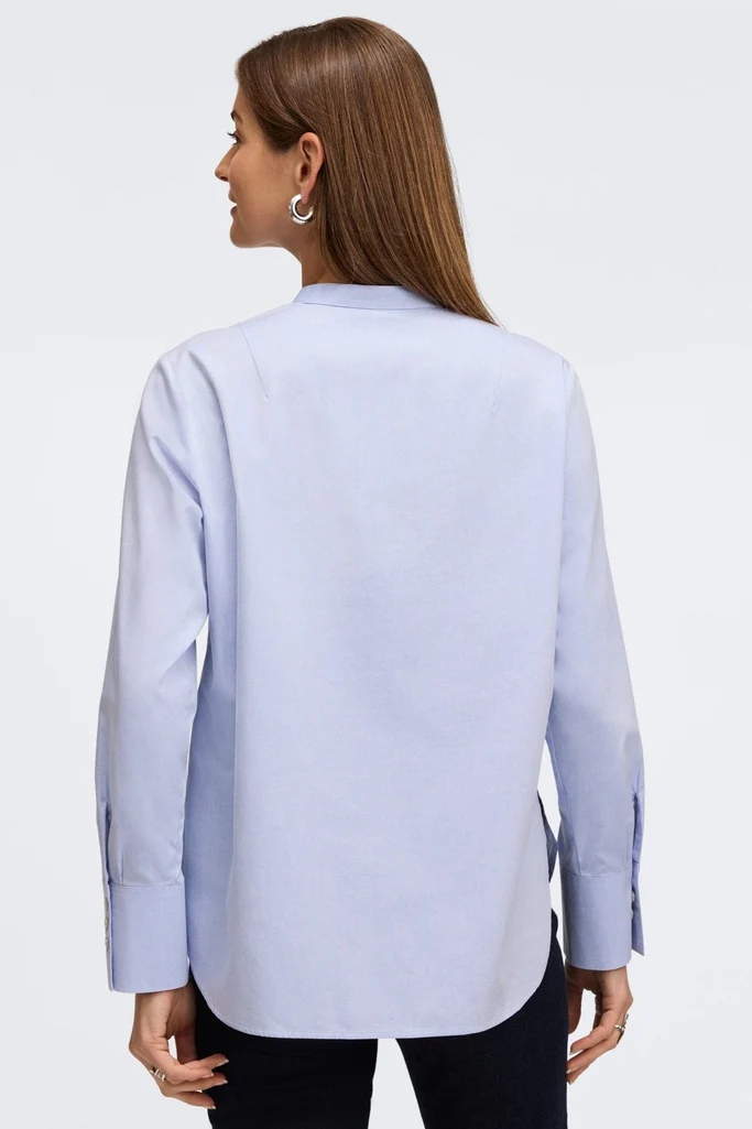 Kris No Iron Pinpoint Tuxedo Bib Long Sleeve Tunic - Image 11