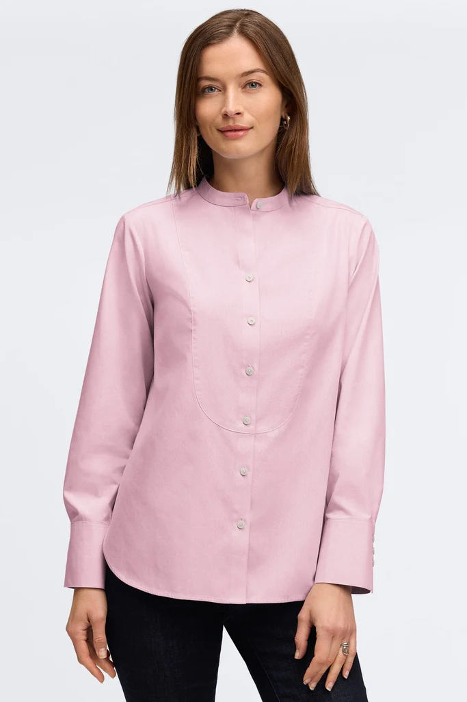 Kris No Iron Pinpoint Tuxedo Bib Long Sleeve Tunic - Image 12