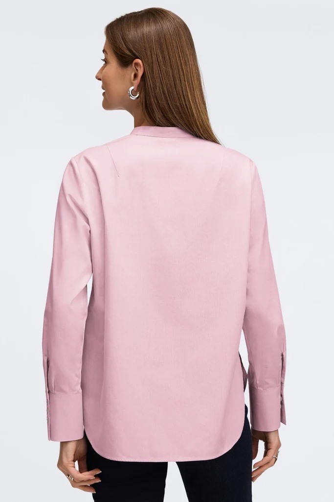 Kris No Iron Pinpoint Tuxedo Bib Long Sleeve Tunic - Image 15