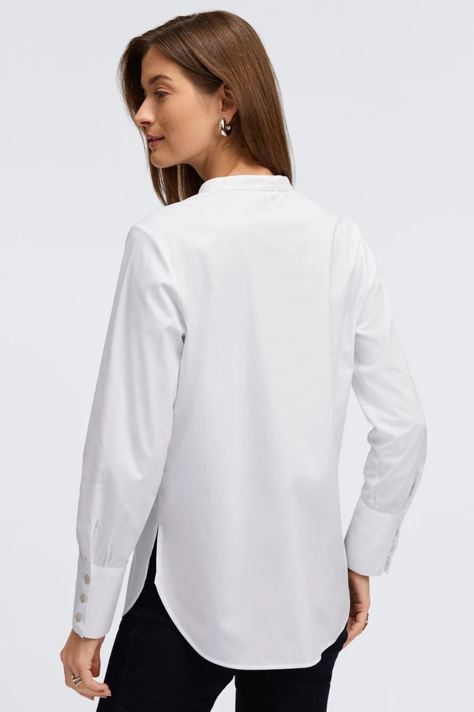 Kris No Iron Pinpoint Tuxedo Bib Long Sleeve Tunic - Image 7