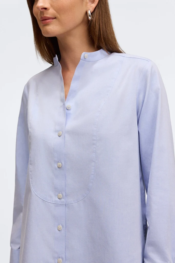 Kris No Iron Pinpoint Tuxedo Bib Long Sleeve Tunic - Image 9