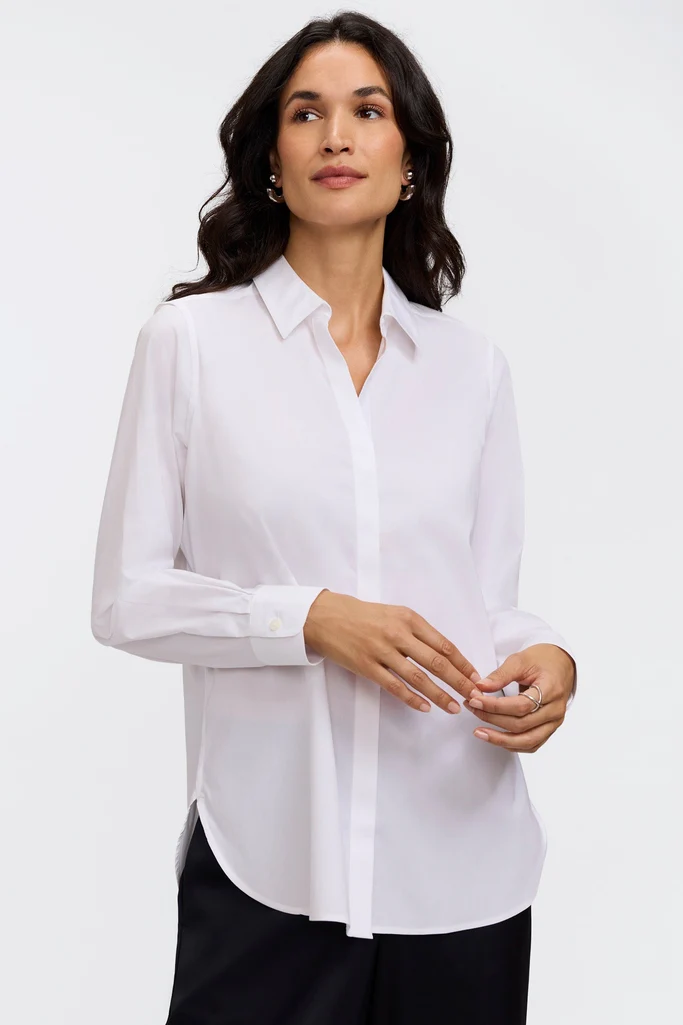 Kylie No Iron Stretch Long Sleeve Shirt - Image 4