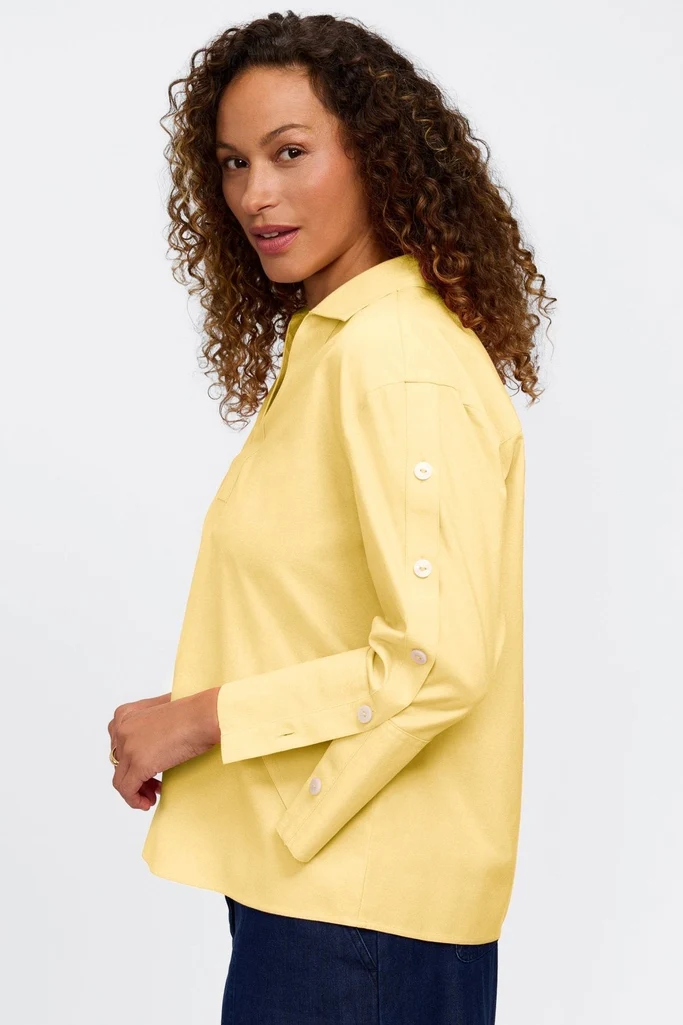 Lainey No Iron Pinpoint 3/4 Button Sleeve Shirt - Image 13