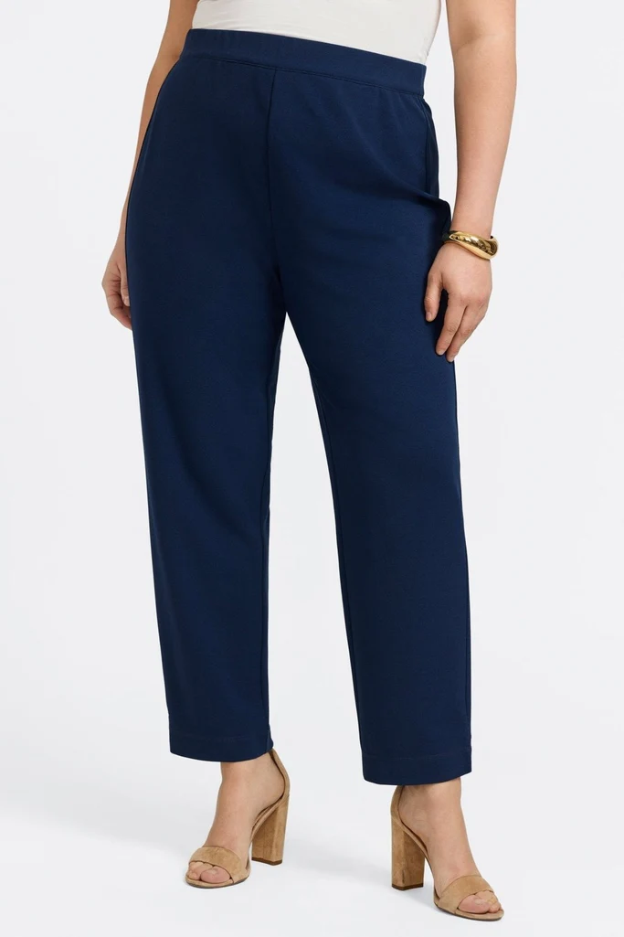 Louisa Plus Knit Crepe Ankle Pants - Image 7