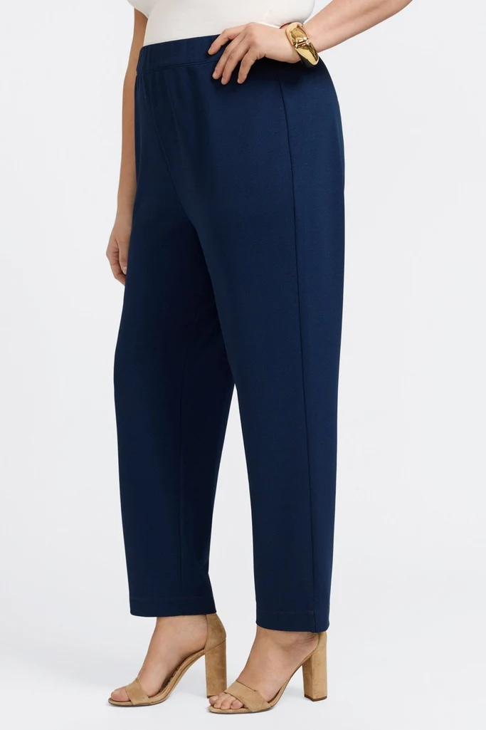 Louisa Plus Knit Crepe Ankle Pants - Image 8