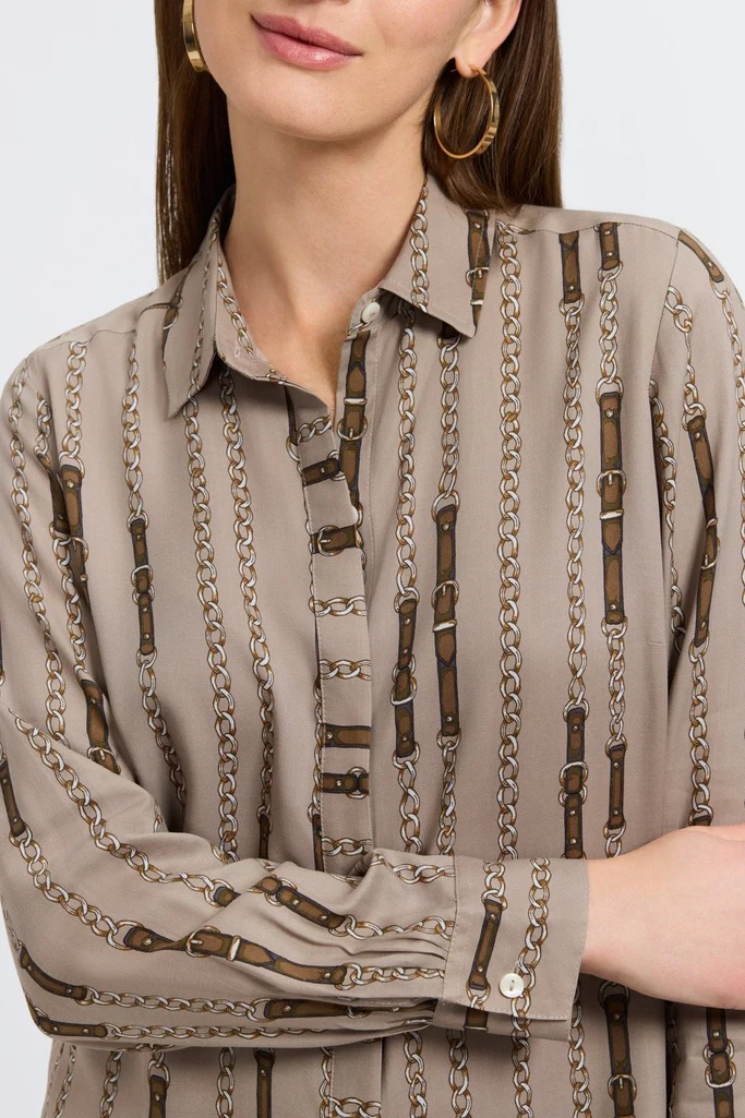 Luna Chain Stripe Long Sleeve Shirt - Image 2