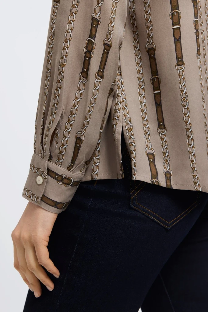 Luna Chain Stripe Long Sleeve Shirt - Image 3