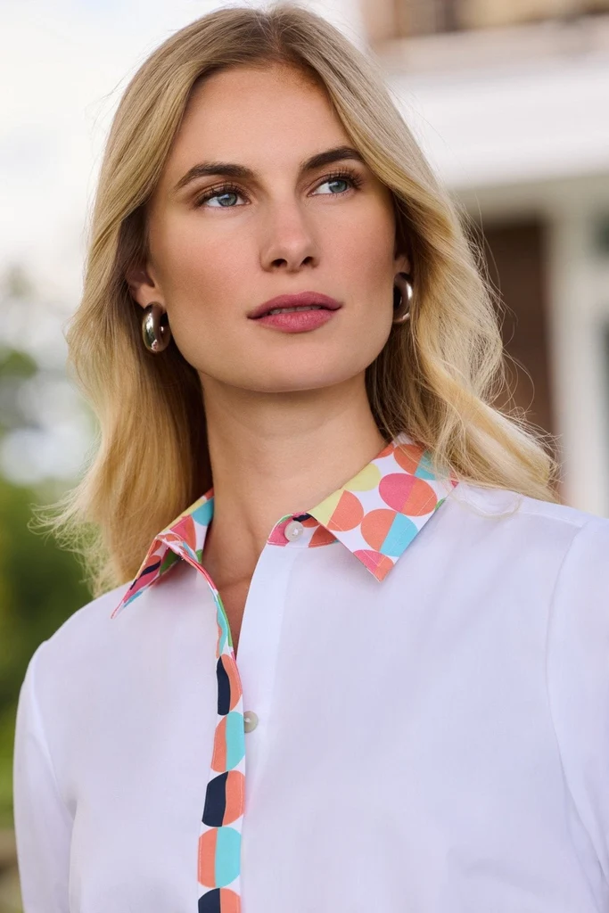 Luna Petite Retro Dot 3/4 Sleeve Shirt - Image 3