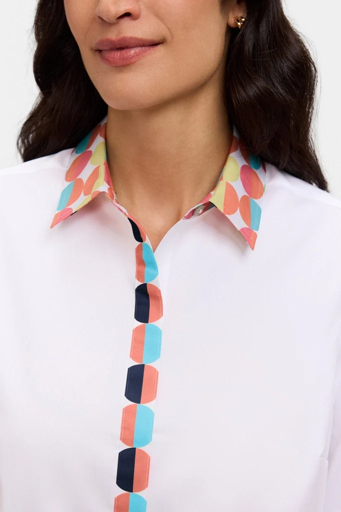 Luna Petite Retro Dot 3/4 Sleeve Shirt - Image 5