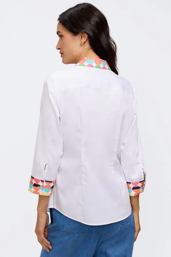 Luna Petite Retro Dot 3/4 Sleeve Shirt - Image 6